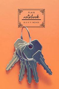 Plain Notebook 8.5 x 11 Inches