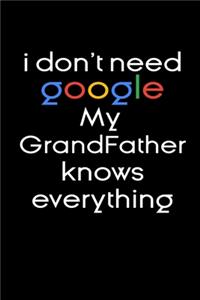 I don't need google my Grandfather knows everything Notebook Birthday Gifts