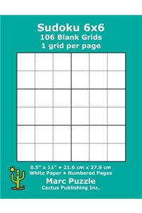 Sudoku 6x6 - 106 Blank Grids