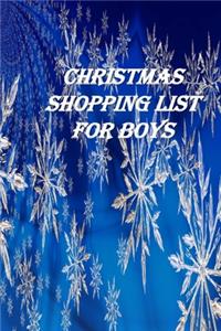 Christmas Shopping List for Boys