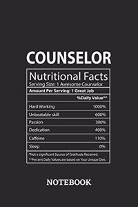 Nutritional Facts Counselor Awesome Notebook