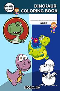 Dinosaurs Coloring Book For Kids Ages 4-8