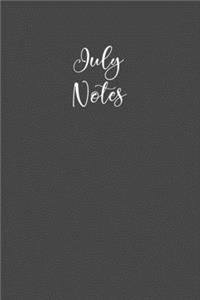 July Notes
