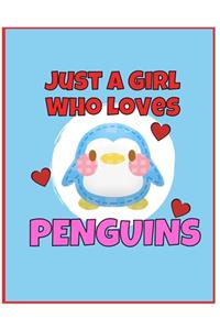 I'm Just a Girl Who Loves Penguins Dot Grid Journal