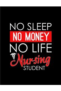 No Sleep No Money No Life Nursing Student