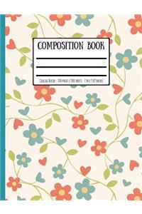 Vintage Flower Paisley Print Composition Book