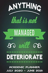 Academic Planner July 2020-June 2021