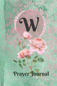 Letter W Personalized Monogram Praise and Worship Prayer Journal