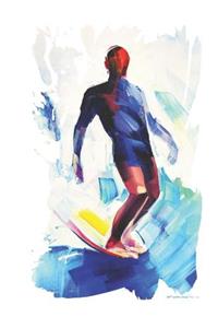 Longboard Surfer Hang Ten Notebook Surf Art Original (A4) Blank College Ruled Lined Pages Journal Surf's Up (8.5 X 11)