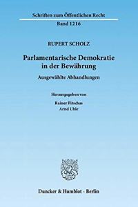 Parlamentarische Demokratie in Der Bewahrung