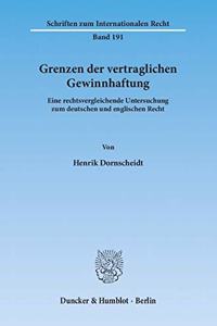 Grenzen Der Vertraglichen Gewinnhaftung