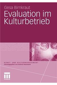 Evaluation Im Kulturbetrieb