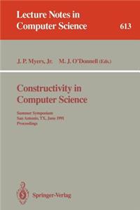 Constructivity in Computer Science