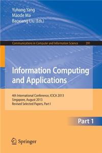 Information Computing and Applications