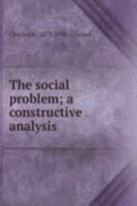 social problem; a constructive analysis