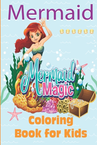 Mermaid Coloring Book for Kids- Orange cover
