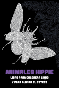 Animales hippie - Libro para colorear lindo y para aliviar el estrés