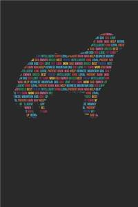 Bernese Mountain Dog Notebook 'Word Cloud' - Gift for Dog Lovers - Bernese Mountain Dog Journal