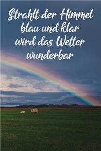 Strahlt der Himmel blau und klar wird das Wetter wunderbar