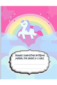 Primary Composition Notebook Journal For Grades K-2 Girls