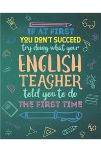If At First You Don't Succeed Try Doing What Your English Teacher Told You To Do The First Time