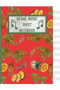 Blank Music Sheet Notebook