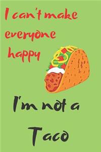 Taco Lovers Blank Lined Journal Notebook