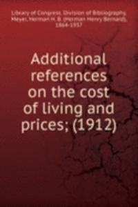 Additional references on the cost of living and prices
