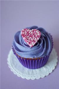 Pretty Purple Cupcake with a Pink Heart Sweet Treat Baking Journal