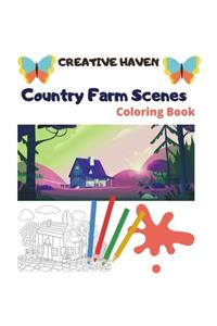 Creative Haven Country Farm Scenes Coloring Book