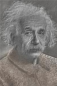 Drawing of Albert Einstein - Blank Lined Notebook