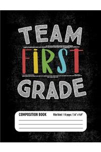 Team First Grade Composition Book (Wide Ruled/ 110 pages/ 7.44x9.69)