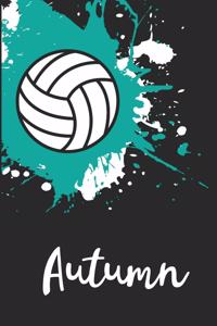 Autumn Volleyball Notebook