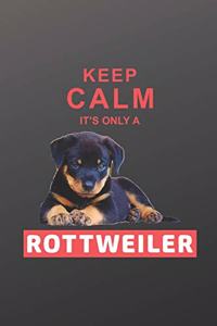 Keep Calm Its Only A Rottweiler
