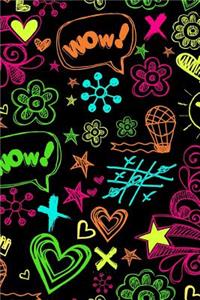 Neon Doodle Scribble Journal