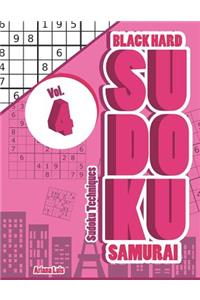 Black Hard Sudoku Samurai Vol.4