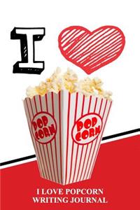 I Love Popcorn Writing Journal