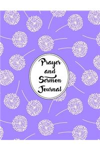 Prayer and Sermon Journal Notebook Dandelions Pattern 5
