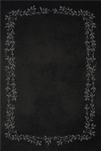 Black 101 - Blank Notebook With Acorns & Oak Branches - 6x9