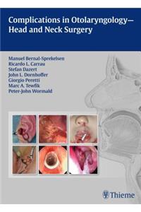 Complications in Otolaryngology - Head and Neck Surgery