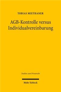 Agb-Kontrolle Versus Individualvereinbarung