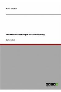 Ansätze zur Bewertung im Financial Sourcing
