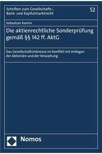 Die Aktienrechtliche Sonderprufung Gemass 142 Ff. Aktg