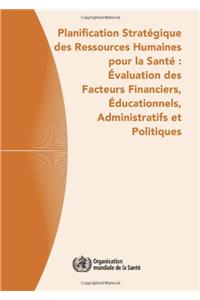 Planification Stratégique Des Ressources Humaines Pour La Santé