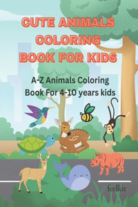 Cute Animals Coloring Book for Kids