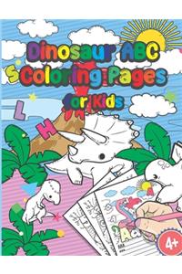 Dinosaur Abc Coloring Pages For Kids