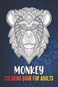 Monkey Coloring Book for Adults
