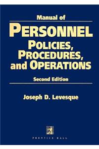 Manual Of Personnel Policies, Procedures, And Operations
