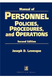 Manual of Personnel Polices, Procedures, and Operations