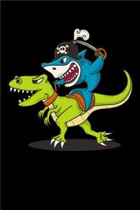 Pirate Shark Riding A Dinosaur